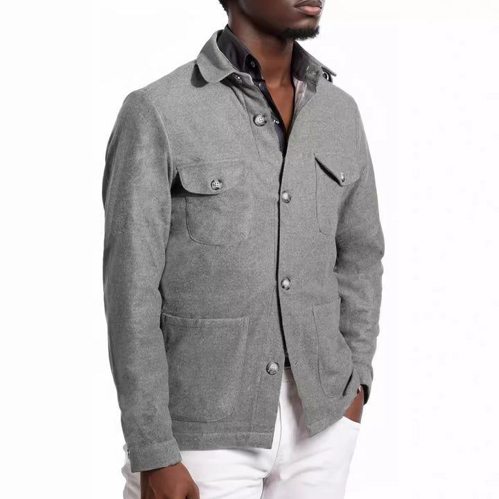 Herren lässige Steppjacke mit hohen Taschen Drune