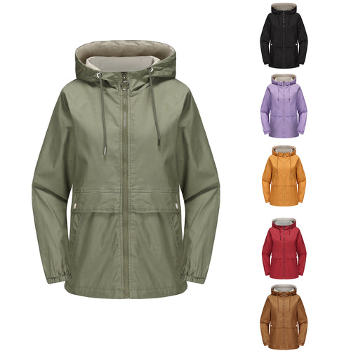 Damen modische Freizeitjacke mit verstellbarem Bund Drune