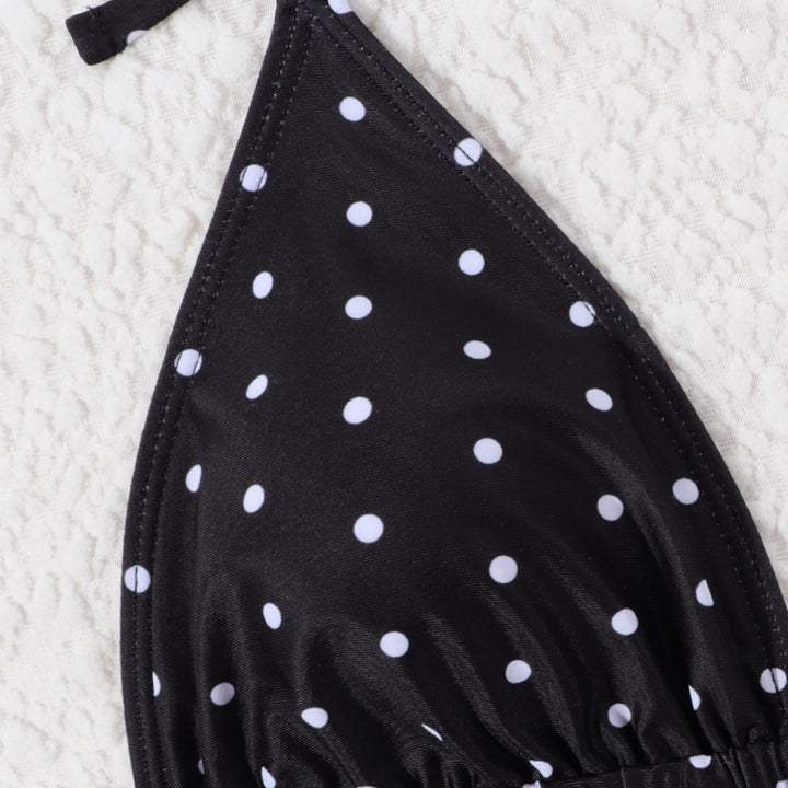 Damen Bikini-Set mit verspieltem Polka-Dot-Muster und verstellbaren Trägern Drune