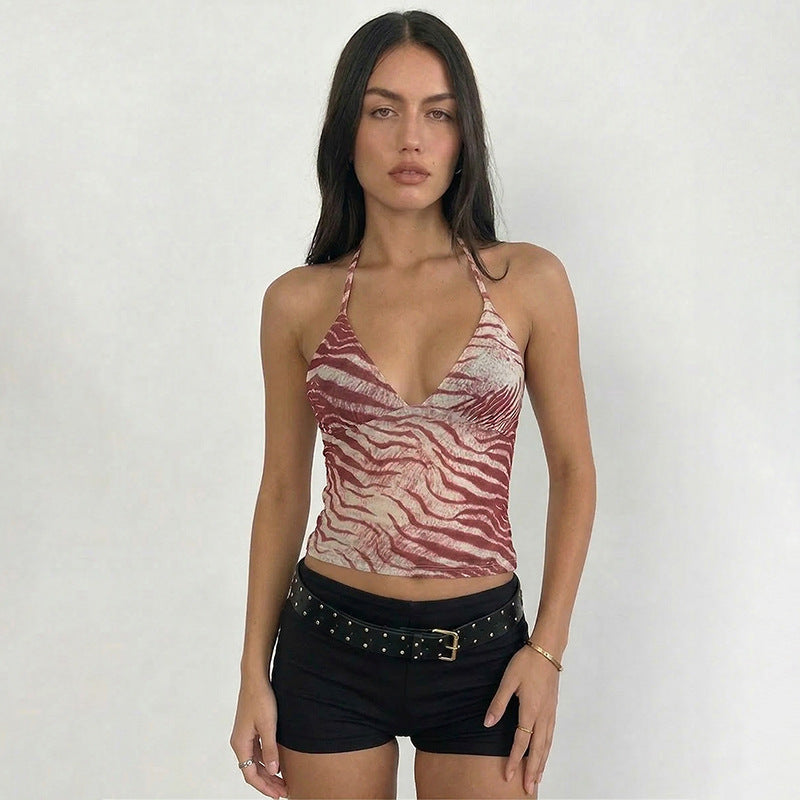 Damen tierisches print Top Drune