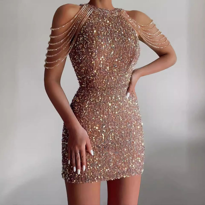 Damen Glitzerndes Abendkleid Drune