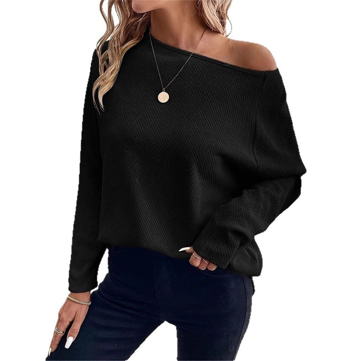Damen Elegantes locker geschnittenes Pulloveroberteil Drune