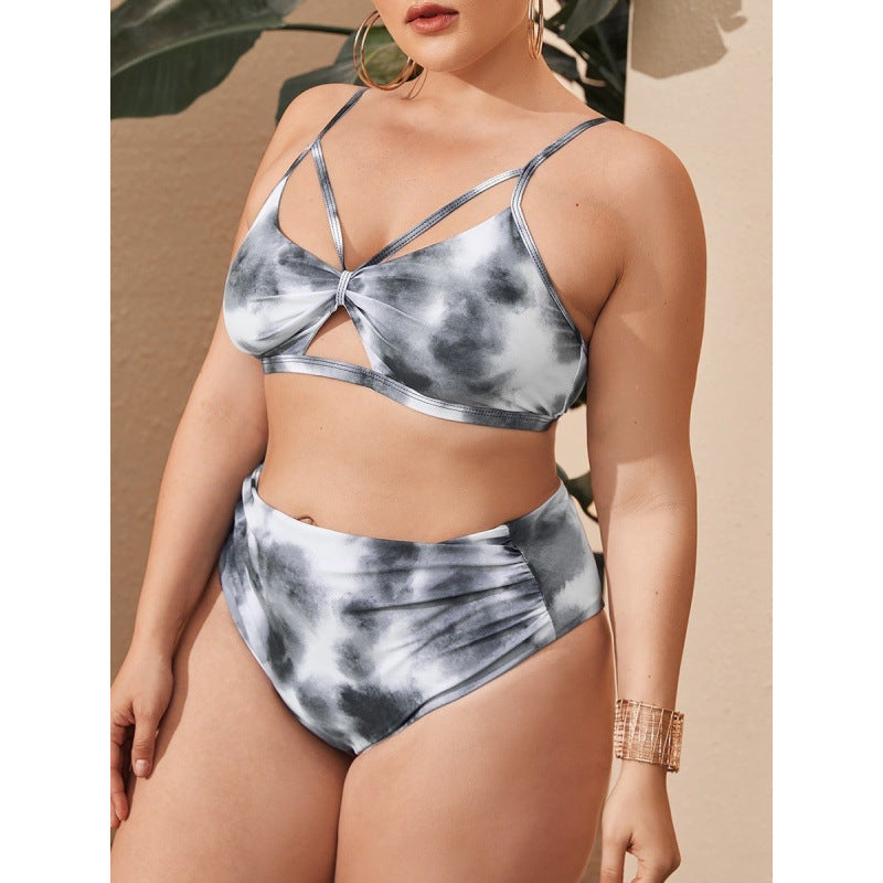 Damen Hochgeschnittener Bikini mit modischem Cut-Out-Design Drune