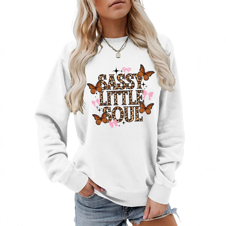 Damen Sweatshirt mit kunstvollem Schmetterlingsdesign Drune