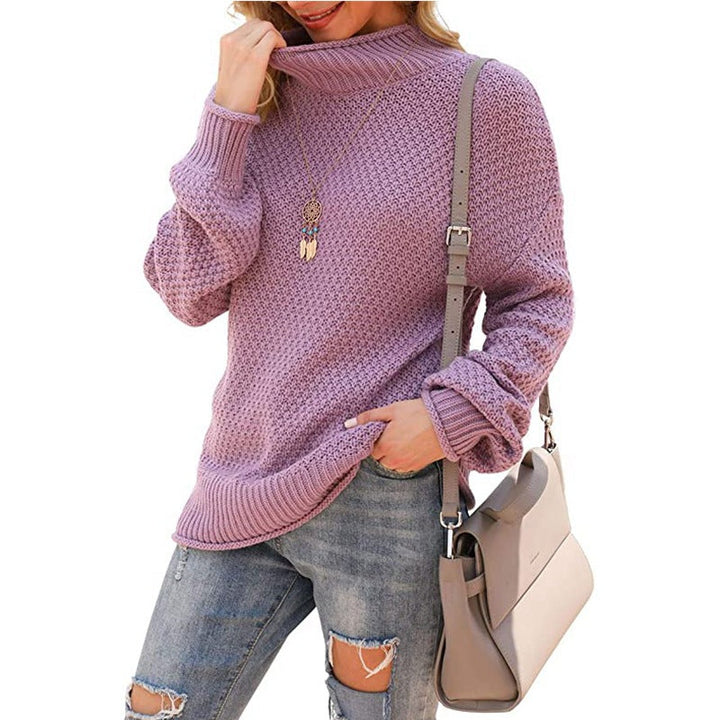 Drune | Sweater - Halber Rollkragen Strickpullover - Lässiges Gemütliches Oberteil