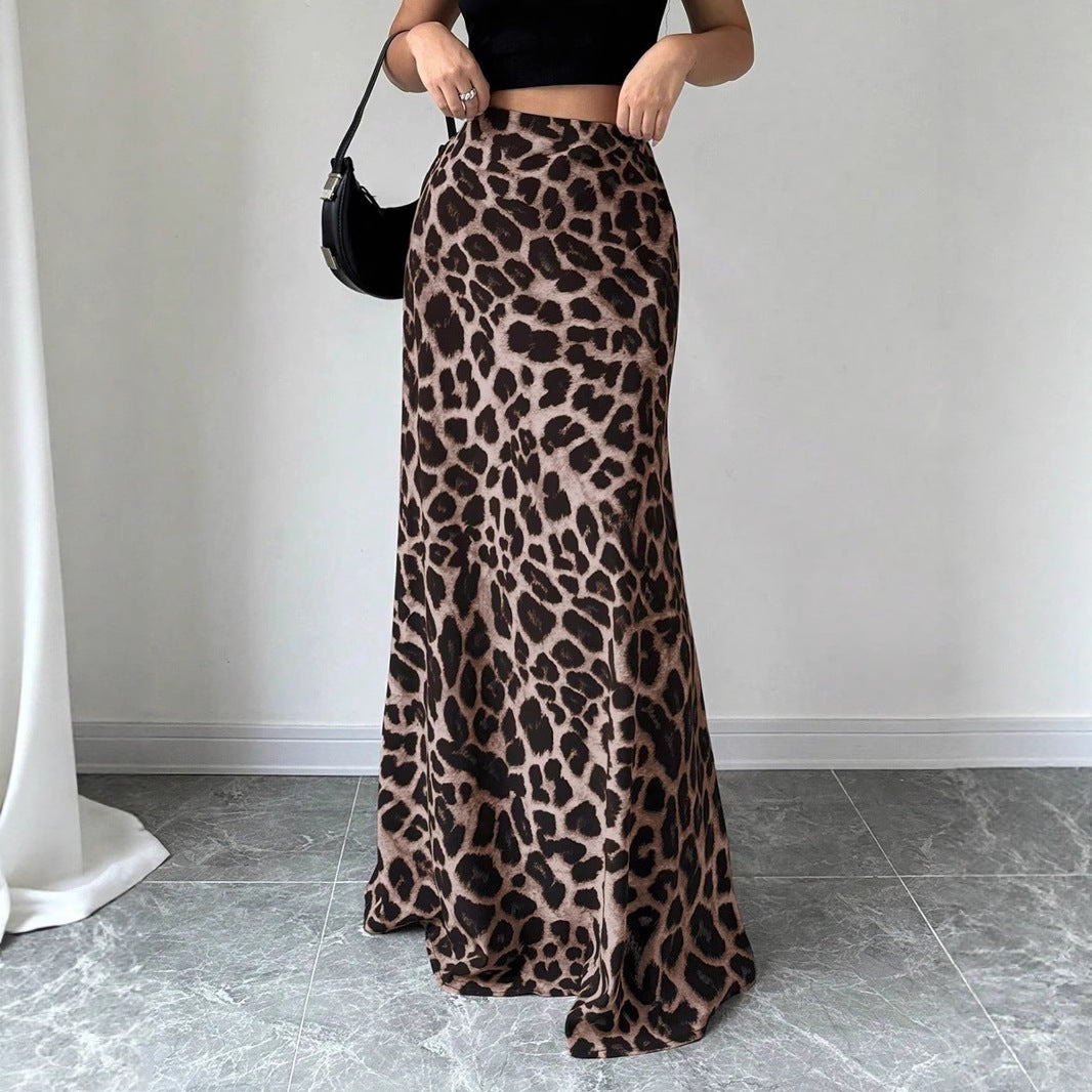 Damen Maxirock mit floralem Muster und seitlichen Schlitzen Drune