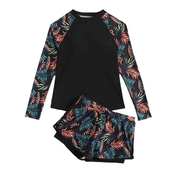 Damen UV-Schutz Bademode mit langem Arm und modernen Shorts Drune