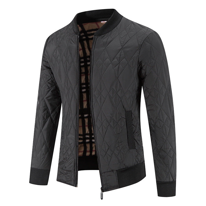 Drune | Herren Winter Steppjacke mit vorderem Reißverschluss und Bündchen