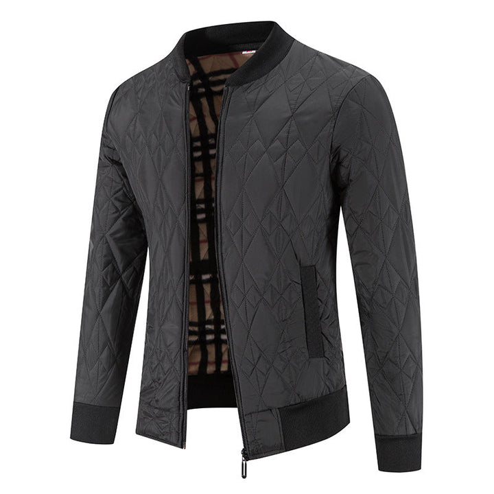 Drune | Herren Winter Steppjacke mit vorderem Reißverschluss und Bündchen