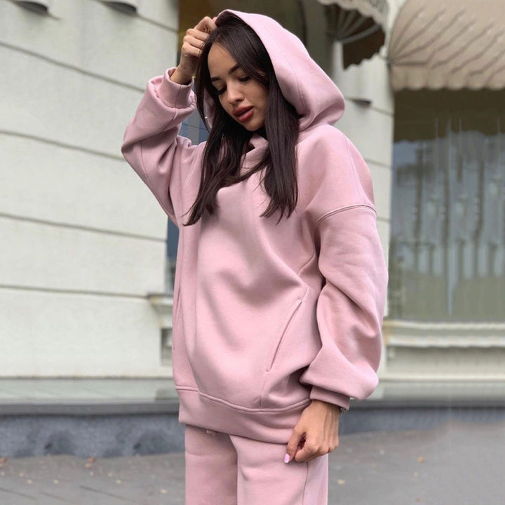 Damen Freizeit-Hoodie und Jogginghose Set Drune