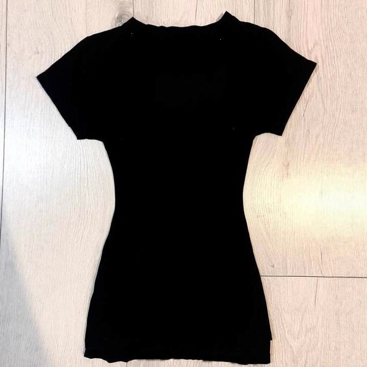 Damen T-Shirt mit aufwendigem Kreuz-Design und Strass-Akzenten Drune