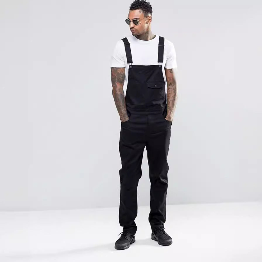 Herren Latzhose aus robustem Denim mit praktischen Taschen Drune