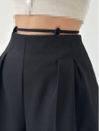 Damen High-Waist Chinohose mit dekorativem Bindeband Drune