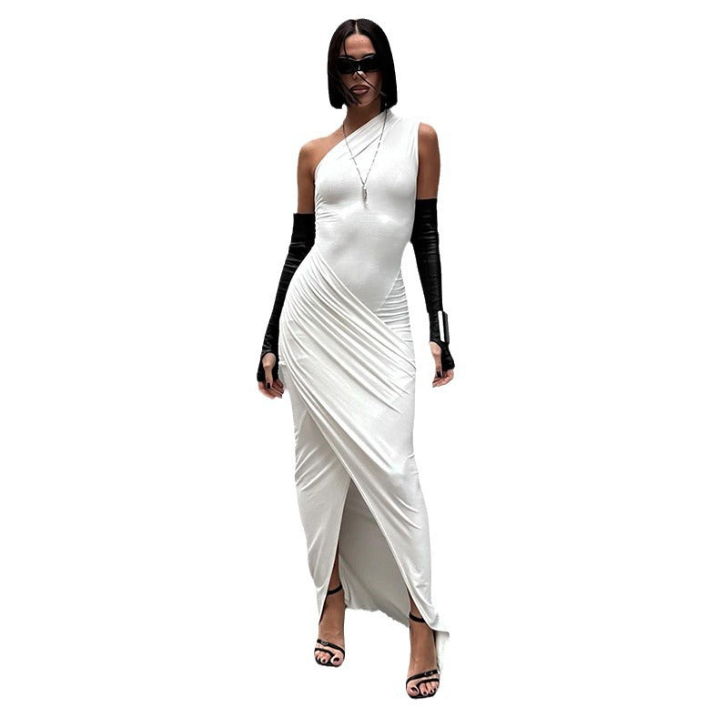 Damen Wickelkleid mit asymmetrischem Saum und figurformendem Design Drune