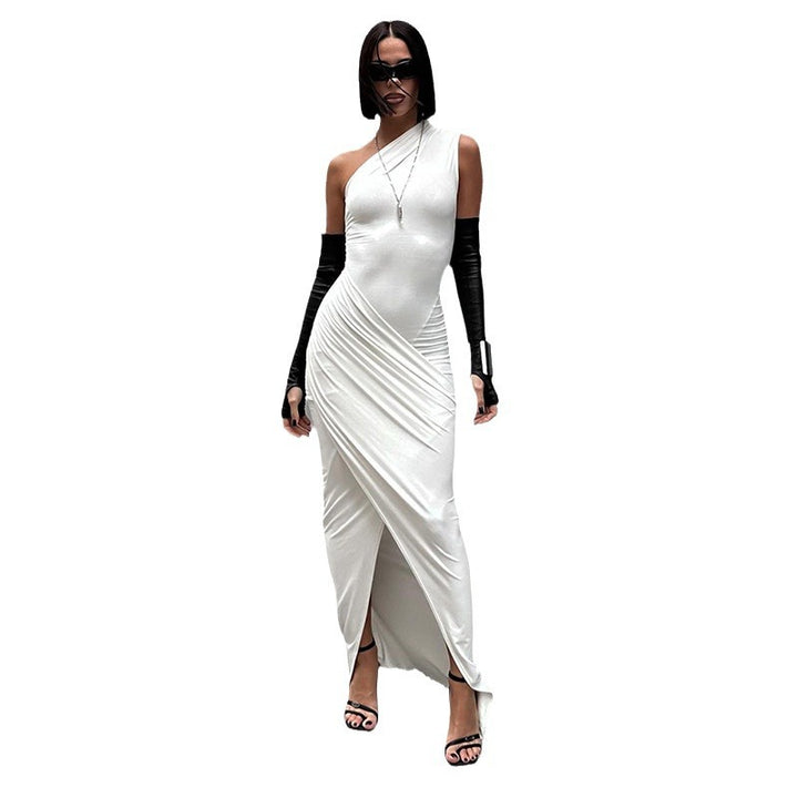 Damen Wickelkleid mit asymmetrischem Saum und figurformendem Design Drune