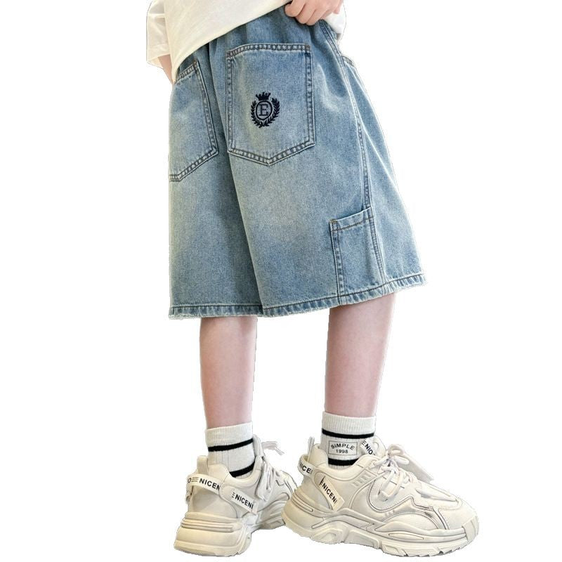 Jungen Denim-Shorts mit praktischen Taschen und coolem Design Drune
