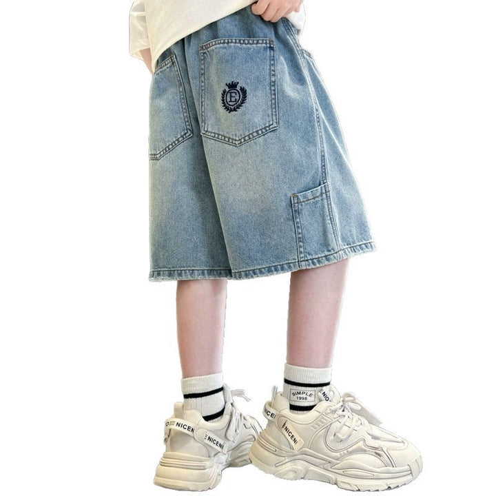 Jungen Denim-Shorts mit praktischen Taschen und coolem Design Drune