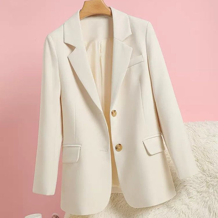 Damen eleganter Blazer mit zeitlosem Schnitt und goldenen Knopfdetails Drune