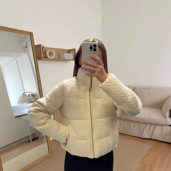 Damen Strick-Steppjacke Drune