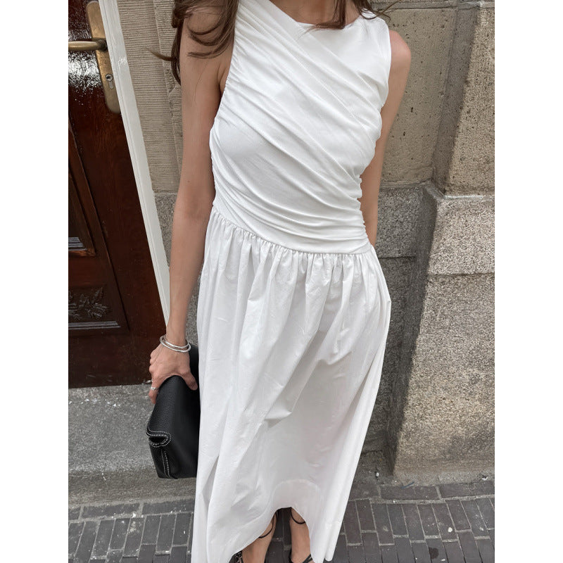 Damen Elegantes Maxikleid mit lässiger Passform und raffinierten Drapierungen Drune