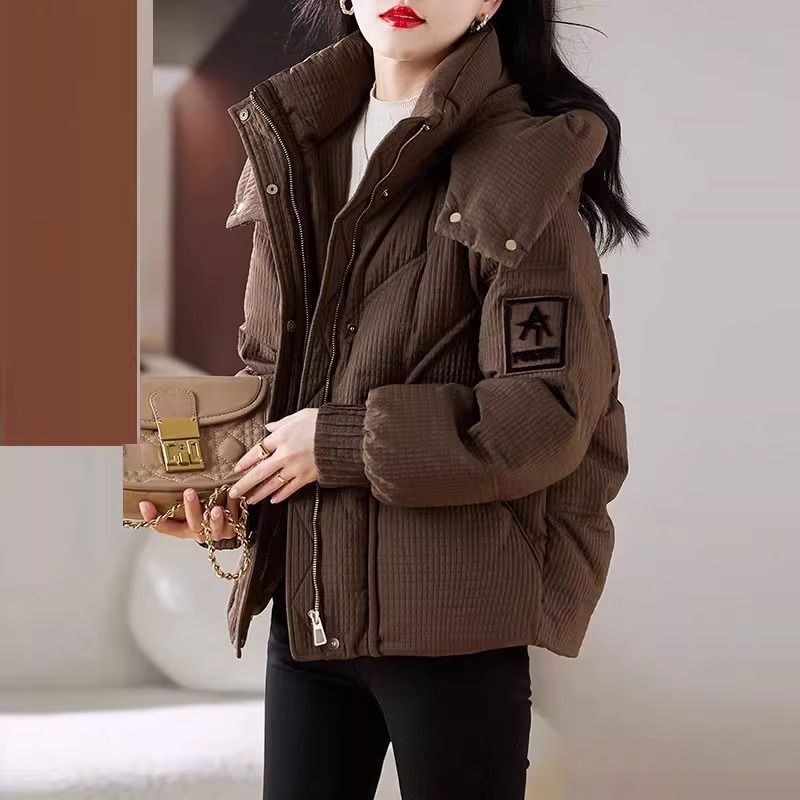 Damen oversized Steppjacke mit praktischem Kapuzen-Design Drune
