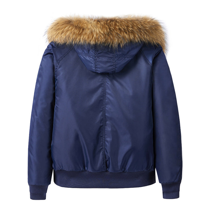 Herren  schwerer isolierter Pilotenparka-Jacke mit abnehmbarem Kunstfellkragen und sherpa-gefüttertem Innenraum Drune