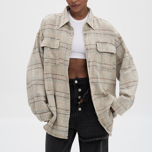 Damen lockere Karottenjacke Drune