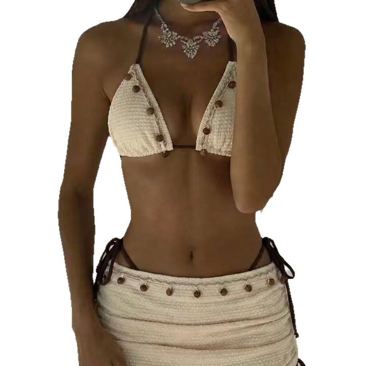 Damen Triangel-Bikini mit gerafftem Rock Drune