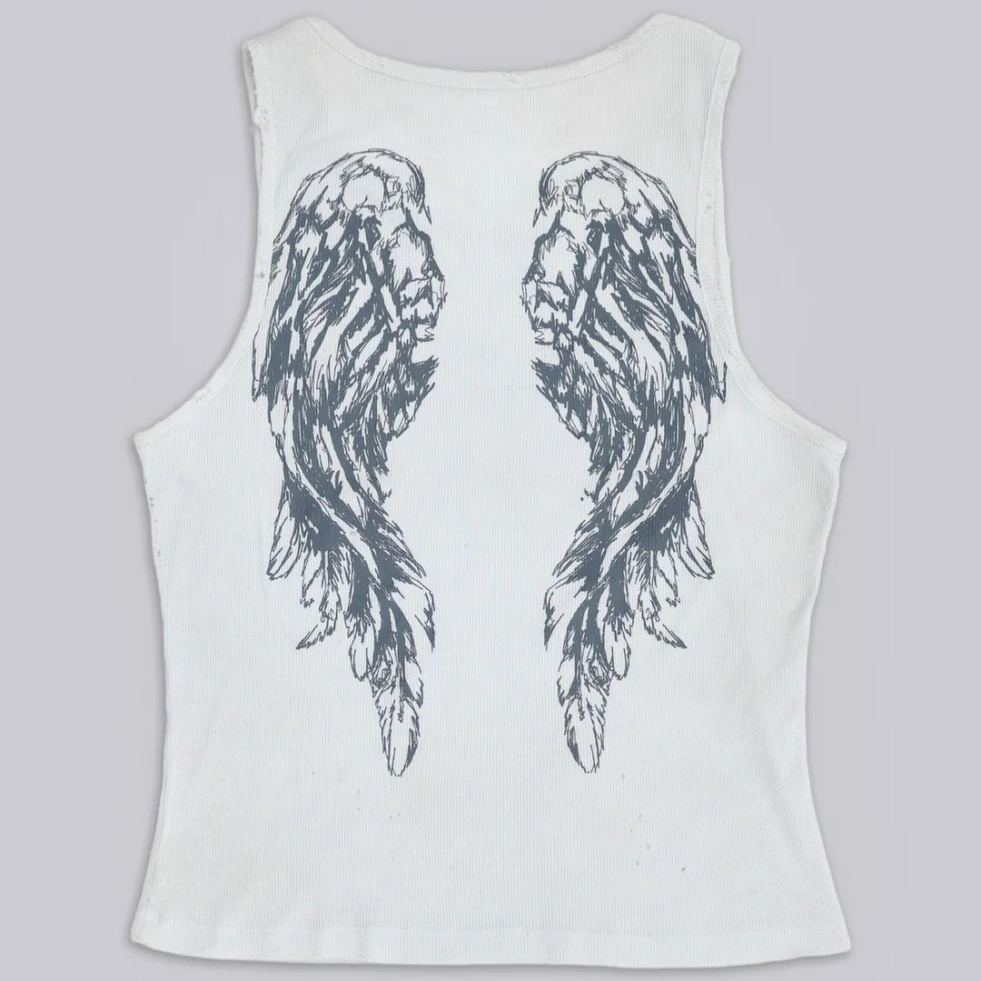 Damen lässiges Tanktop mit stylischem Grafikdruck Drune