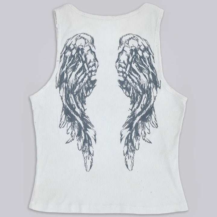 Damen lässiges Tanktop mit stylischem Grafikdruck Drune