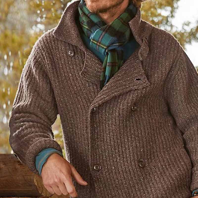 Herren Strickjacke mit modernem Schnitt und doppelter Knopfleiste Drune