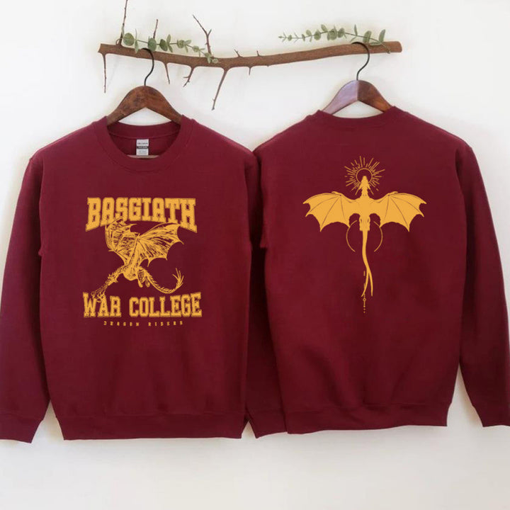 Damen Sweatshirt mit kreativem Drachenmotiv und einzigartigem College-Design Drune