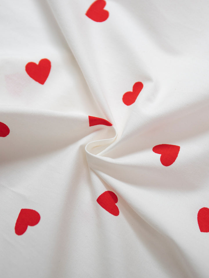 Damen Verspielte Bluse mit Rüschendetails und Herzmuster Drune