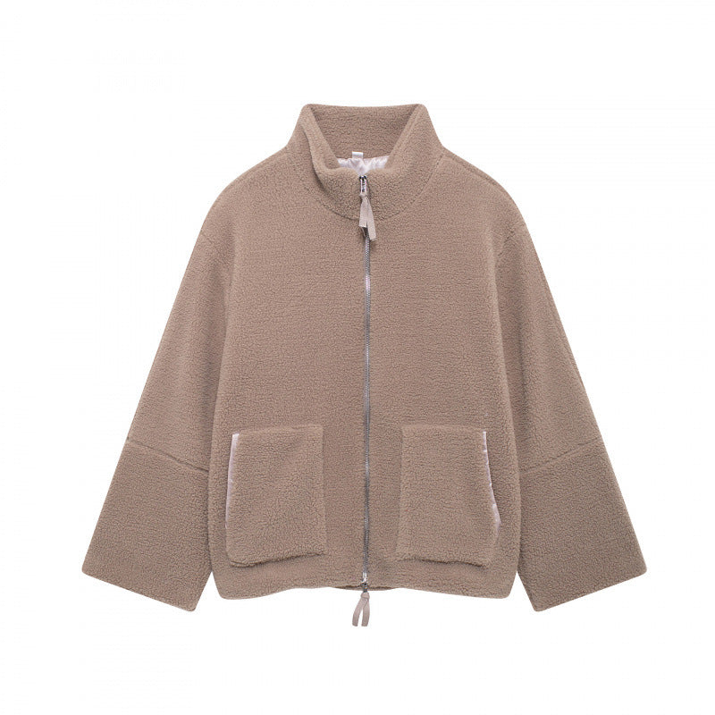 Damen kuschelige Fleecejacke Drune
