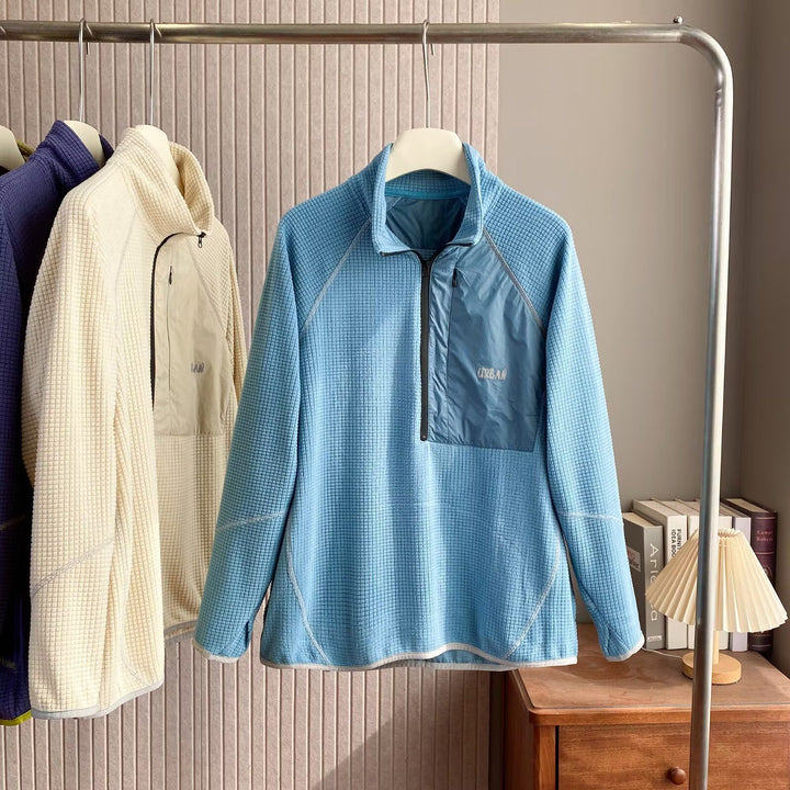 Damen funktionelles Fleece-Pullover mit kurzer Reißverschlussfront Drune