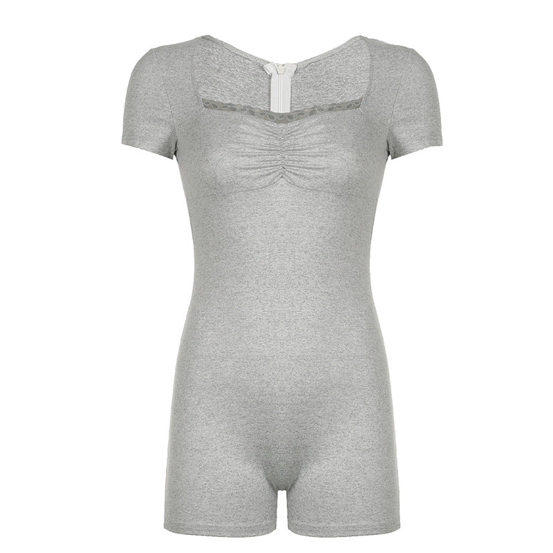 Damen Bodycon-Einteiler mit raffiniertem Raffungselement und elegantem Reißverschluss Drune