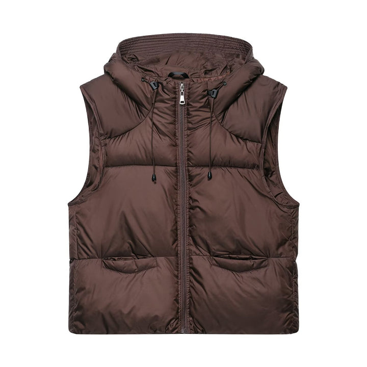 Damen Steppweste mit Kapuze und praktischen Taschen Drune