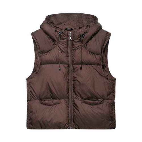 Damen Steppweste mit Kapuze und praktischen Taschen Drune