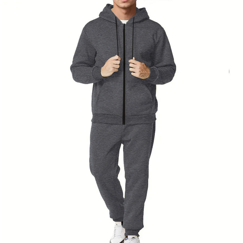 Herren Sportliches Komplett-Set mit Kapuzenjacke und Jogginghose Drune