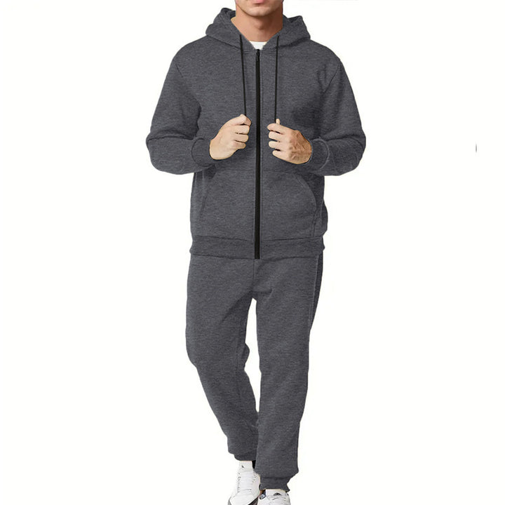 Herren Sportliches Komplett-Set mit Kapuzenjacke und Jogginghose Drune