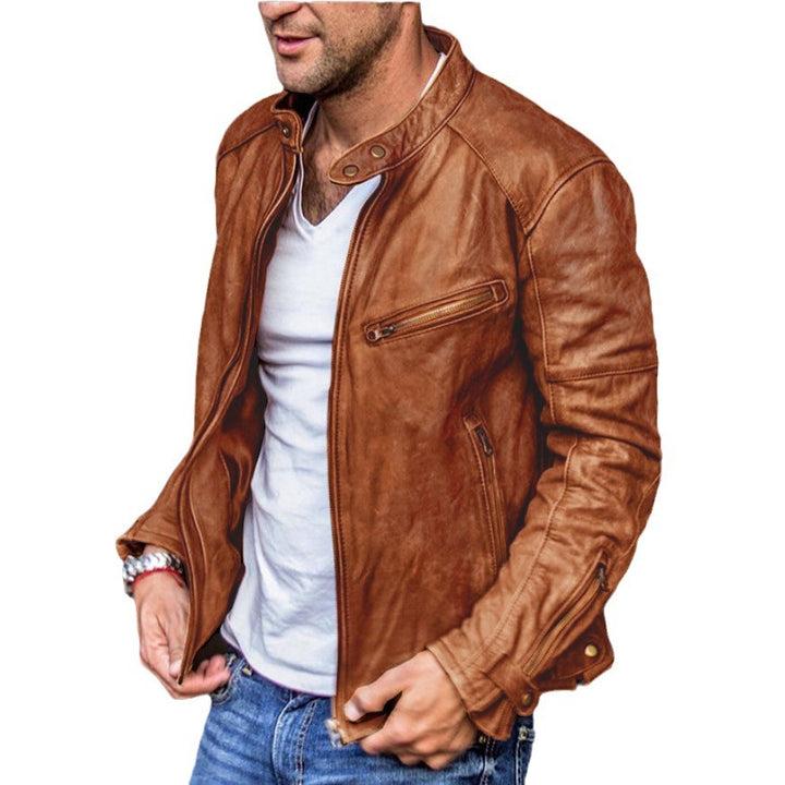 Drune | Klassische Wetterfeste Lederjacke Für Männer