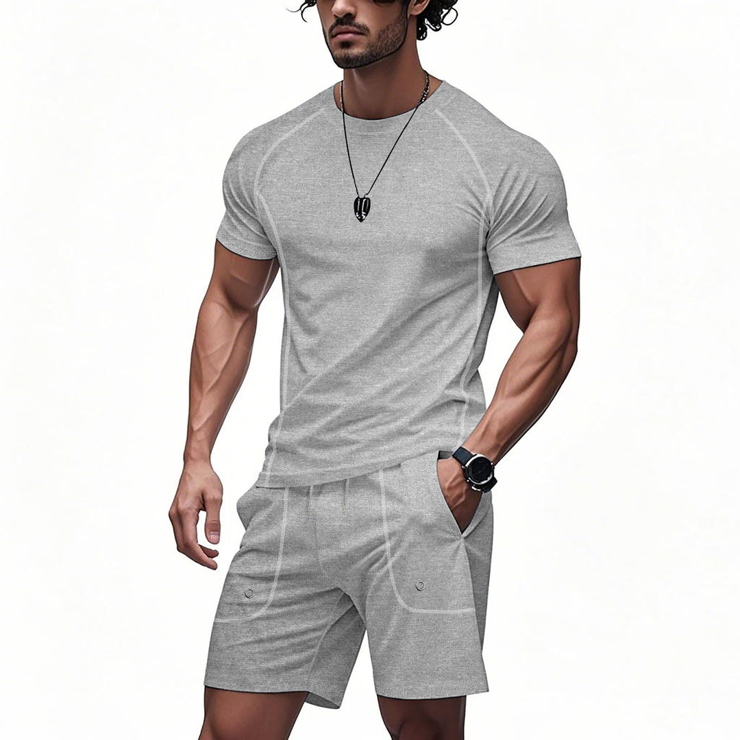 Herren Sportset mit atmungsaktivem T-Shirt und Shorts Drune