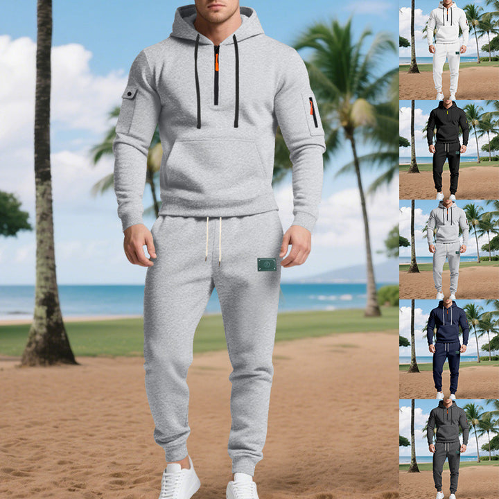 Herren Freizeit-Sweatset mit praktischen Taschen und Kordelzug Drune
