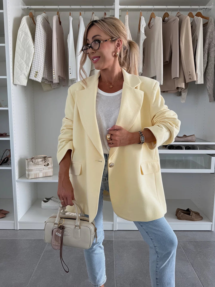 Damen Oversized Blazer mit Extravaganter Schnittführung Drune