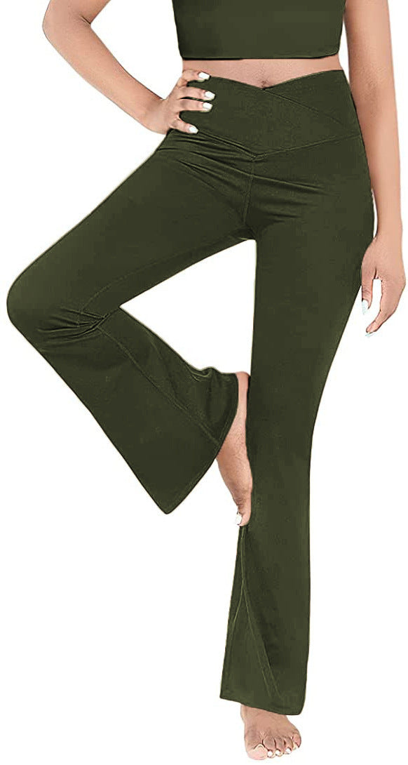 Damen lässige Bootcut-Leggings mit hohem Bund und atmungsaktivem Material Drune