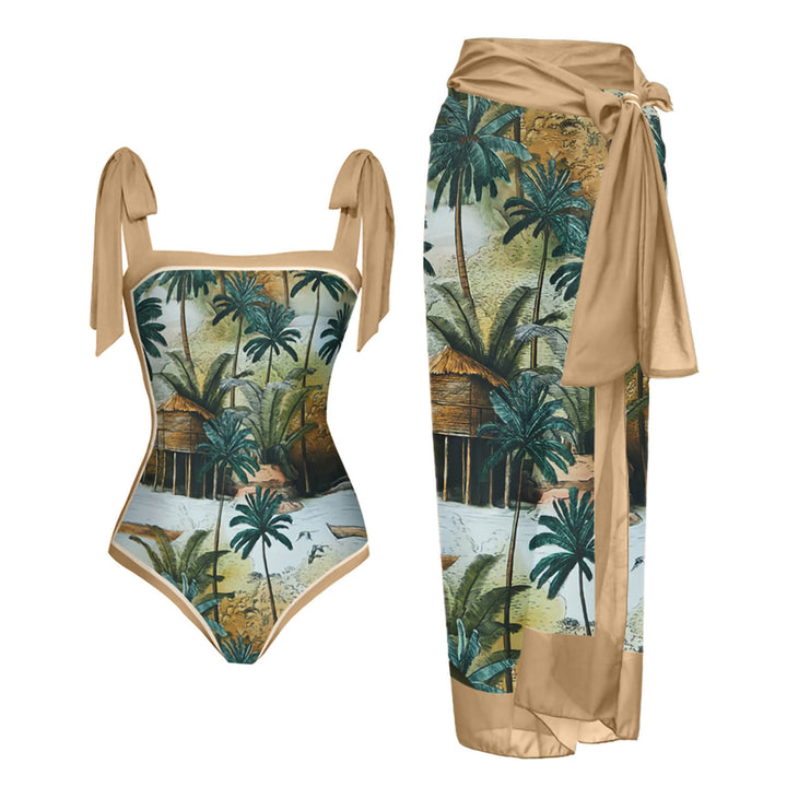 Damen Bademode-Set mit stilvollem Wickelrock Drune