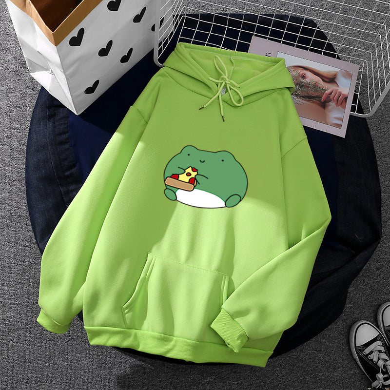 Damen Kuscheliger Hoodie mit einzigartigem Froschdesign Drune