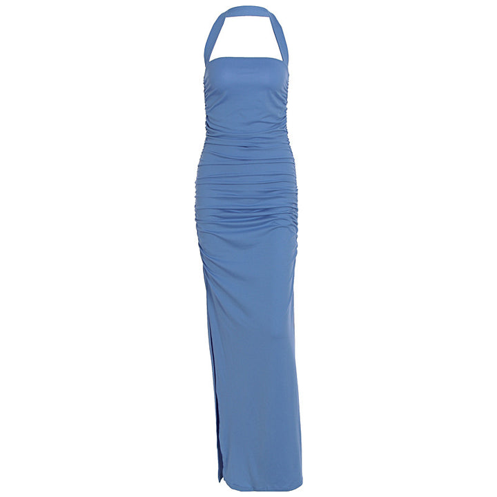 Damen Wickelkleid mit schmalem Taillenschnitt und elegantem tiefem Schlitz Drune