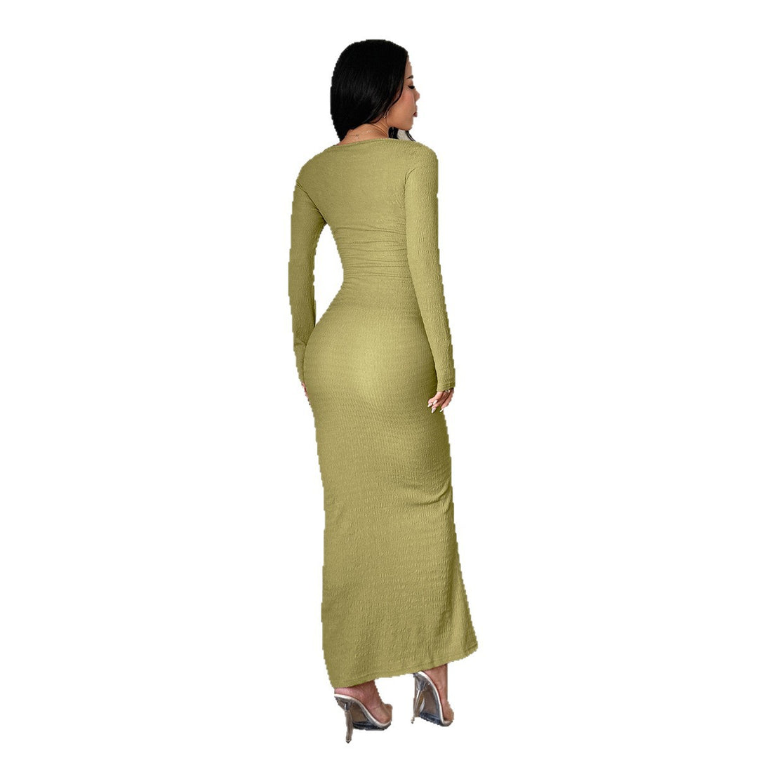 Damen Figurbetontes Midi-Kleid Drune