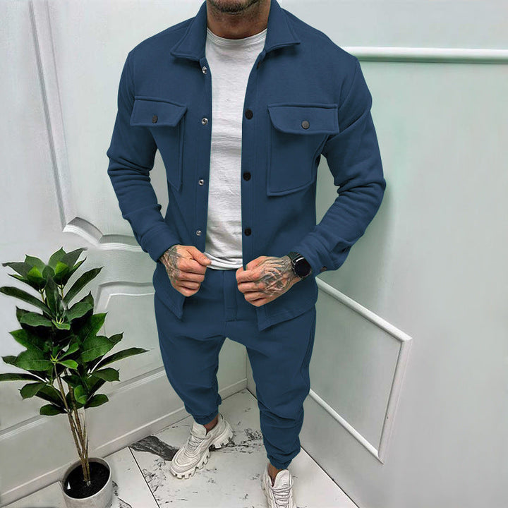 Herren Sportliches Freizeit-Set im lässigen Casual-Look mit funktionalen Taschen Drune